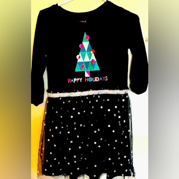 Cat and Jack Girls 14/16 Happy Holidays Dress - Picture 6 of 6
